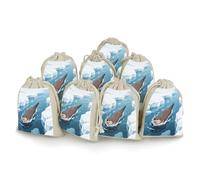 8-pack Hessian Bags Small Hessian Bags Lavender Bag Small Burlap Gift Bags Suitable for Parties And Festivals As Well As Candy Handmade Gift Bags Food Otters in The Glaciers Storage Bags