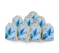 8-pack Hessian Bags Small Hessian Bags Lavender Bag Small Burlap Gift Bags Suitable for Parties And Festivals As Well As Candy Handmade Gift Bags Food Glaciers Cracks Ice Caves Storage Bags