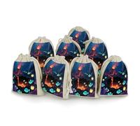 8-pack Hessian Bags Small Hessian Bags Lavender Bag Small Burlap Gift Bags Suitable for Parties And Festivals As Well As Candy Handmade Gift Bags Food Lantern Fish near The Crater Storage Bags