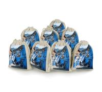 8-pack Hessian Bags Small Hessian Bags Lavender Bag Small Burlap Gift Bags Suitable for Parties And Festivals As Well As Candy Handmade Gift Bags Food Mountain Scenery Storage Bags