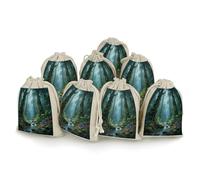 8-pack Hessian Bags, Tropical Rain Forests Small Hessian Bags, Lavender Bag, Small Burlap Gift Bags Suitable for Parties And Festivals As Well As Candy Handmade Gift Bags Food Storage Bags