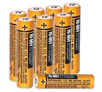 8 Pack HHR-65AAABU NI-MH AAA Rechargeable Battery 1.2V for Panasonic 630mAh Battery for Cordless Phone