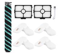 8 Pack HZ4002 Brush Roller Filter Replacement Part for Shark PowerDetect Ultra-Light Upright HZ4000 HZ4002 HZ4001 Vacuum, 1 Brushroll 2 Filters 4 Foam Filters 1 Cleaning Brush