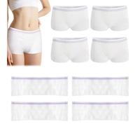 8 Pack Incontinence Net Knickers,Large Fix Incontinence Pants,Net Pants for Incontinence Pads,Women's High Density Mesh Disposable Pant for Pregnant,Daily Use,Travel (White)