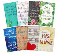 8 Pack Inspirational Journals for Women with 8 Motivational Quotes, A5 Lined Notebooks for Students, Appreciation Gifts, Friends, Teachers (13 x 20 cm)