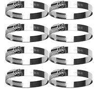 8 Pack Jubilee Clips 59-82 mm Hose Clips Adjustable Ducting Clamps for Securing Hoses and Pipes Tube