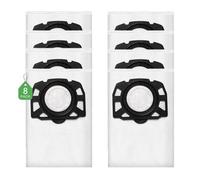 8-Pack KFI 487 Vacuum Cleaner Bags for Kärcher WD4/WD5/WD6/WD5P/WD6P/MV4/MV5/MV6 - Fleece Filter Dust Bags (2.863-006.0 Compatible)