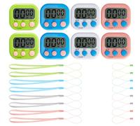 8-Pack Kids Digital Timer - Digital Timer Countdown Clock, Magnetic Kitchen Timers for Cooking, Minute Seconds Count Up for Children Classroom, Gym, Study, Toddler Teeth Cleaning