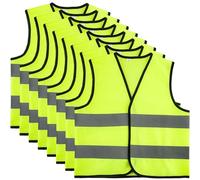8 Pack Kids Hi Vis Vests Child Safety Vest with Reflective Strips Children High Visibility Reflective Vest for Boys Girls Outdoor Activities (S, 4-6 years(100-120 cm))