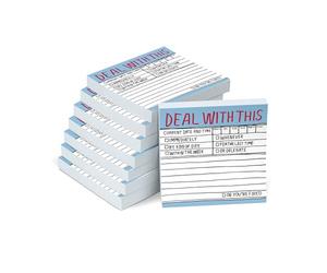 8-Pack Knock Knock Deal with This Hand-Lettered Sticky Notes, to Do Pads, 3 x 3-inches, 100 Sheets Each