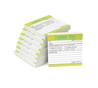 8-Pack Knock Knock Thank You Hand-Lettered Sticky Notes, Thank You Notes, 3 x 3-inches, 100 Sheets Each