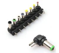 8 Pack Laptop Charger Tips, Interchangeable AC DC Adapter Connectors for HP for DELL for SONY for SAMSUNG Acer Notebook, 6.5x4.4mm to 3.5x1.35mm Power Supply Repair Tool Set