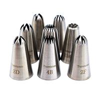 8 Pack Large Piping Tips, Seamless Stainless Steel Icing Piping Nozzle Tip Set, Cake Decorating Tools for Baker