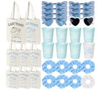 8 Pack Last Toast on the Coast Bachelorette Party Gifts Beach Bachelorette Party Favors Include Canvas Bag Cup Hair Scrunchies Sunglasses for Women Girls Bridal Show Wedding Bridesmaid Proposal Gifts