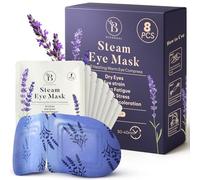 8 Pack Lavender Steam Eye Mask for Dryness, Puffiness, Strain & Relaxation, Heated Eye Mask for Sleeping & Travel, Self-Heating & Disposable Warm Compress, Travel Essentials,Relaxation Gifts for Women