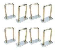 8 Pack M10 50mm x 100mm U-Bolt N-Bolt with Plates & Nuts HIGH TENSILE