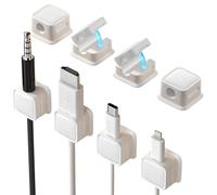 8 Pack Magnetic Cord Organizer, Easy Secure Adhesive Cable Management, Wire Holder Keeper Organizer Management, Hide Or Organize Phone USB Charger Cable for Home,Office,Car,Desk,Nightstand