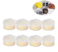 8 Pack Magnetic Spice Jars, Spice Storage Containers with Clear Top Lid with Sift or Pour, Magnetic on Refrigerator and Grill (8pcs- white)