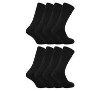 8 Pack Mens Thermal Sleep Socks | Soft & Comfortable Warm Bed Socks for Men | Size 6-11 (6-11, Black)