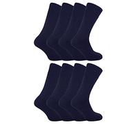 8 Pack Mens Thermal Sleep Socks | Soft & Comfortable Warm Bed Socks for Men | Size 6-11 (6-11, Navy)