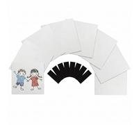 8 Pack Mini Canvases 10x10cm with Magnets - Small Pre-Stretched Cotton Painting Boards, Gesso Primed for Acrylic & Oil, Fridge Magnet Art Display, Ideal Gift for Kids Beginners Artists