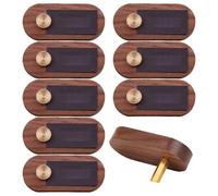 8-Pack Mini Chalkboard Signs Oval Signs for Vendors with Brass Stand Wooden Tags for Retail Display with Chalk Pen.