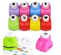 8 Pack Mini Hole Punch Set for Paper Crafts - Craft Punch with Star, Heart, Flower Shapes | Scrapbooking, Card Making, Photo Album Supplies | Portable Shape Cutter for DIY