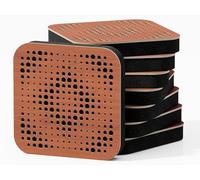 8 Pack - Mini Sound Absorption-Diffuse Acoustic Panel | 23x23cm | Absorption - Diffusion - Reflection - Soundproofing | Color Perforated Plates: (Cherry, ELYSIUM)