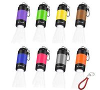 8 Pack Mini USB Rechargeable LED Torch - Keychain Flashlight with Key Ring & Lanyard - Super Bright Pocket Torch for Camping, Hiking, Emergency & Everyday Use