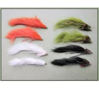 8 Pack, Mixed Colour, Zonker & Muddler Mix, Mixed Colour, Zuddler Trout Flies For Large Fish