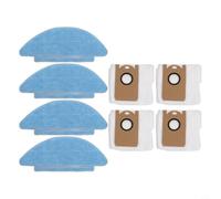 8-Pack Mop Cloths And Dust Bags,For-Laresar Clean -L6 Nex,For Lubluelu SG60/SL60/SL60D/SL61,For Tikom L9000 Robot Vacuum, Washable Rags And Replacement Bags