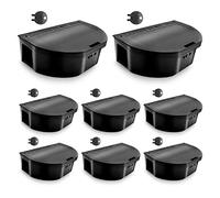 8 Pack - Mouse Bait Stations - Mice, Moles or Small Rodent Traps - Reusable Indoor Rodent Control Bait Box