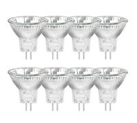 8 Pack MR11 GU4 10W 12V Halogen Reflector Bulb, Warm White 2800K, Dimmable Halogen Spotlight, 150LM, GU4 Bi-Pin Base, 30°Beam Angle, 35mm*35mm, for Hallway, Ceiling Spotlight
