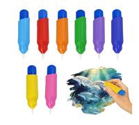 8 Pack Multicolor Aqua Brushes for MessFree Painting, Dementia & Memory Care, Art Therapy for Seniors Reusable Water Paint Brushes for Alzheimer’s, Elderly Activities, Nursing Home & Senior Crafts