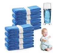 8 Pack Nappy Bin Refill, 4.5m Diaper Pail Disposal Bags Odour-Free Nappy Bin Liners Compatible with Tommee Tippee, Angelcare, Diaper Genie, Twist & Click for Nursery and Travel