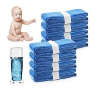 8 Pack Nappy Bin Refill, 6.5m Diaper Pail Disposal Bags, Odour-Free Nappy Bin Liners, Compatible with Tommee Tippee, Angelcare, Diaper Genie, Twist & Click for Nursery and Travel (8 PCS)