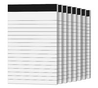 8 Pack Note Pads 4x6 Inch Paper of White Small Notepads for Work Study Lined Memo Pads Mini Pocket Notepad 4'' x 6'' Narrow Ruled Small Notebook Pads of Paper Refills for Office School Home Supplies
