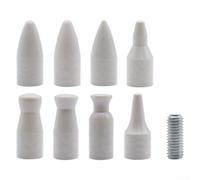 8 Pack PEEK Dent Removal Tips, Knockdown Heads for Easy Installation and Use in Auto Dent Repair