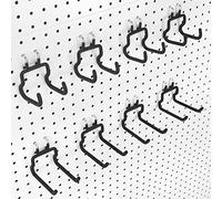 8-Pack Peg Board Tool Utility Hooks, Heavy Duty Metal Peg Board Shelving Hooks, Fit 1/4" Pegboards, Wall Organizers and Storage for Craft Room, Garage, Workbench, Office