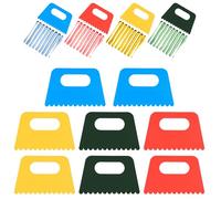 8 Pack Plastic Paint Scraper Tool Multicolor Spackle Spreader Texture Tools Plastic Textured Art Tools for Art Grout Patching Wallpaper Decal Glue Construction