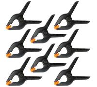 8 Pack Plastic Spring Clamps 6 Inch, Big Clips Heavy Duty, Large Spring Clamps for Woodworking, Backdrop Stand, Crafts, Photography, Banner, Balloon Arch Garland Clips, Strong Clamp with Soft Tips