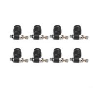 8 Pack Pneumatic Push-In Air Flow Control Connectors, 6mm to 5mm Speed Controller Valves for Tubing, Copper and Plastic Fittings with Leak-Proof Design for Industrial Automation Systems(SL6-M5)