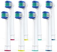 8 Pack Precision Clean Replacement Brush Heads Compatible with OralB, Deep Cleaning Refills for Pro, Vitality, Triumph & More, Hygienic & Gum-Friendly Design