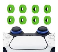 8 Pack Precision Rings Aim Assist for PS5, for PS4, Compatible with Xbox Controllers Accessories- Enhance Accuracy & Control with Soft Silicone Rings - Compatible with Fortnite & FPS Games，Green