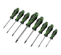 8 PACK Premium Soft Grip Screwdriver Set - TRX Star Security Various Sizes GREEN