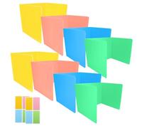 8 Pack Privacy Folders Students Desk Divider - Durable Plastic Erasable Pastel Desk Panels Easy Clean Privacy Shields for Student Testing Desk Dividers Classroom Supplies