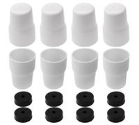 8 Pack Radiator Valve Cap White Plastic Radiator Cap Push-Fit Universal Replacement Central Cover Valve Blanking Pipe Easy to Install ABS Plastic Safeguarding Heating System