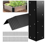 8 Pack Raised Garden Bed Corner Brackets Bulk with Screws