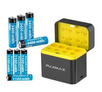 8-Pack Rechargeable Battery AA AAA Lithium with Charger 1.5V Li-ion-3400mWh - Charger Box & 4pcs AA & 4Pcs AAA