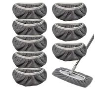 8 Pack Refill Pads for Swiffer Sweeper, Reusable Microfiber Mop Refill Pads, Washable Microfiber Sweeping Mop, Dry & Wet Use, for Hardwood Floors, Laminate & Tile Cleaning (Grey)
